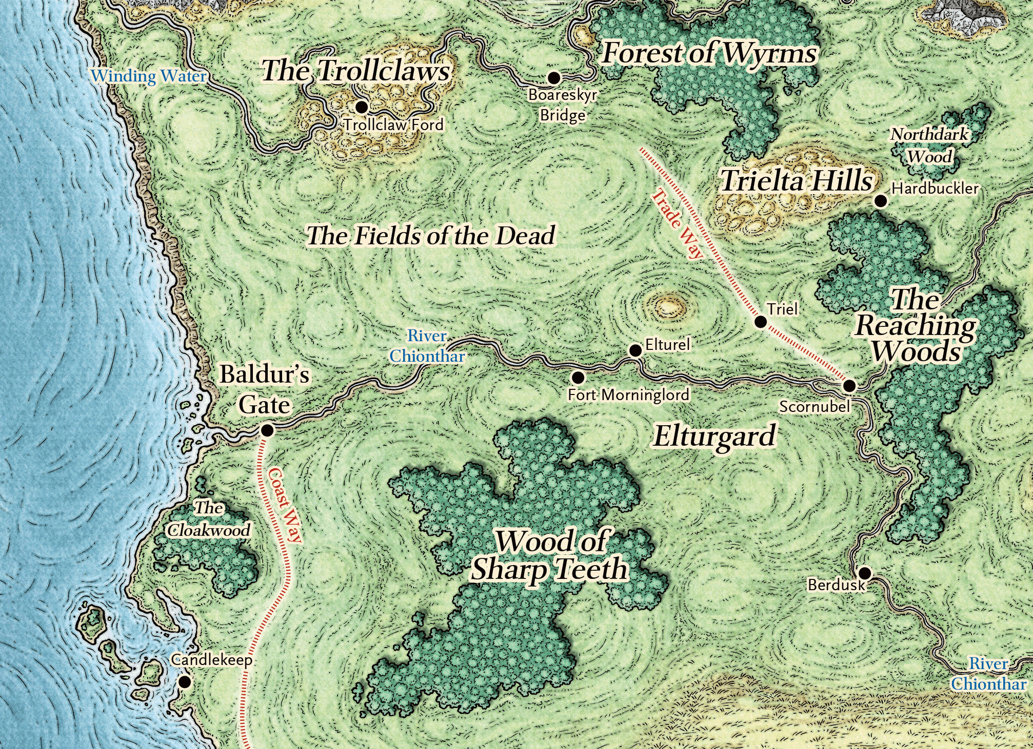 Baldurs Gate, Elturgard, and Environs